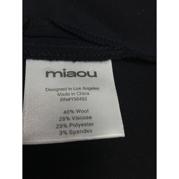 Miaou 'Micro' Black Crepe Mini Skirt Size XS - Picture 5 of 5